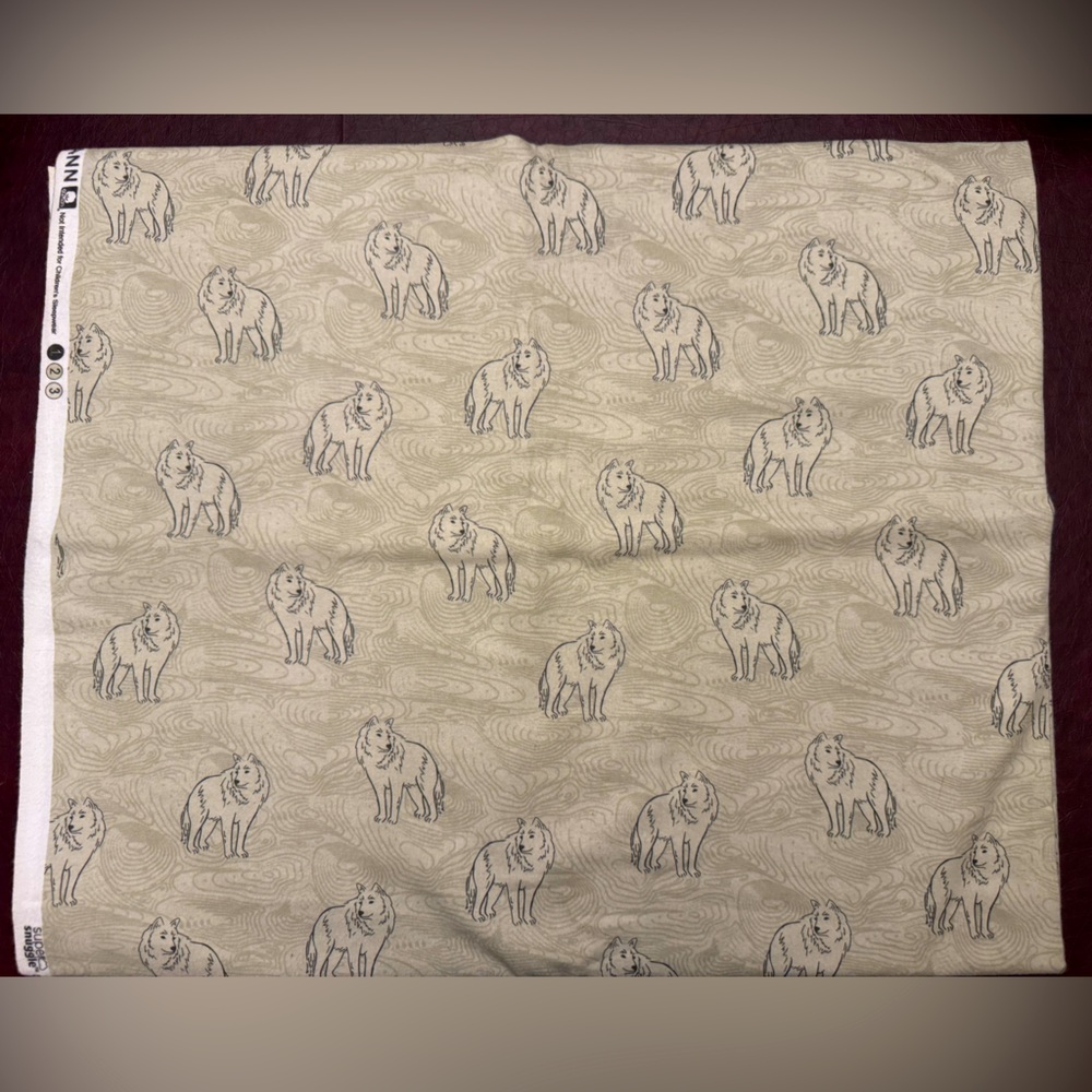Joann Fabric Wolf Patterned Flannel Fabric 2 yards